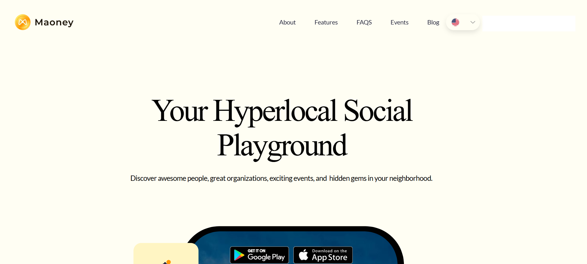 Maoney Website Screenshot